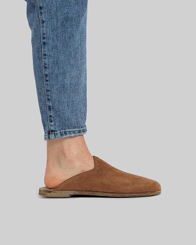 Pierre Loti Tan Color Artisan Handcrafted Nubuck Genuine Leather Grounding Barefoot Slipper For Men Wide Toe Box Flexible Sole Lightweight Breathable Eco-Friendly Grounding Minimalist Shoes in Saudi Arabia