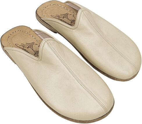 Pierre Loti Beige Color Artisan Handcrafted Genuine Leather Grounding Barefoot Slipper For Men Wide Toe Box Flexible Sole Lightweight Breathable Eco-Friendly Grounding Minimalist Shoes in Saudi Arabia