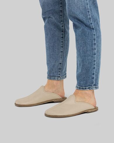 Pierre Loti Beige Color Artisan Handcrafted Genuine Leather Grounding Barefoot Slipper For Men Wide Toe Box Flexible Sole Lightweight Breathable Eco-Friendly Grounding Minimalist Shoes in Saudi Arabia