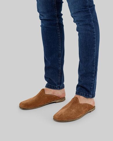 Pierre Loti Light Tan Color Artisan Handcrafted Suede Genuine Leather Grounding Barefoot Slipper For Men Wide Toe Box Flexible Sole Light Tanweight Breathable Eco-Friendly Grounding Minimalist Shoes in Saudi Arabia
