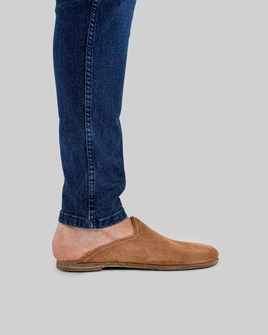 Pierre Loti Light Tan Color Artisan Handcrafted Suede Genuine Leather Grounding Barefoot Slipper For Men Wide Toe Box Flexible Sole Light Tanweight Breathable Eco-Friendly Grounding Minimalist Shoes in Saudi Arabia