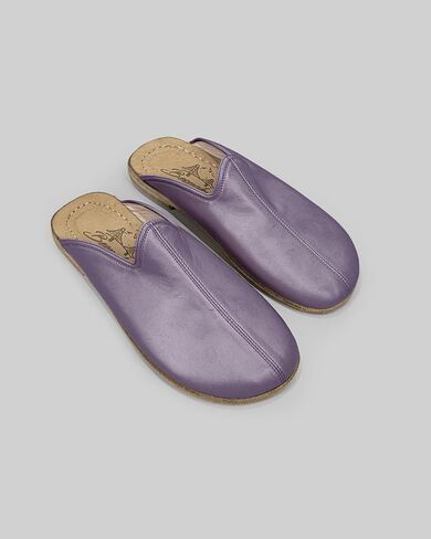 Pierre Loti Purple Color Artisan Handcrafted Genuine Leather Grounding Barefoot Slipper For Men Wide Toe Box Flexible Sole Lightweight Breathable Eco-Friendly Grounding Minimalist Shoes in Saudi Arabia