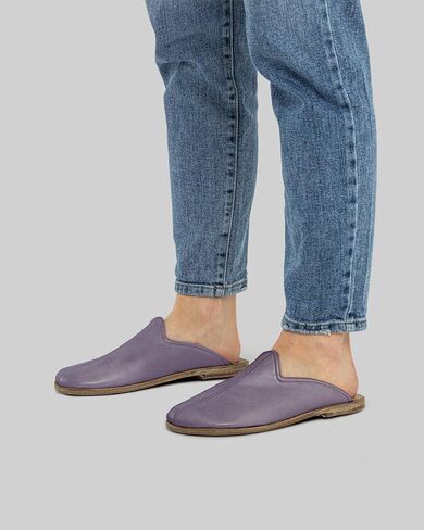 Pierre Loti Purple Color Artisan Handcrafted Genuine Leather Grounding Barefoot Slipper For Men Wide Toe Box Flexible Sole Lightweight Breathable Eco-Friendly Grounding Minimalist Shoes in Saudi Arabia