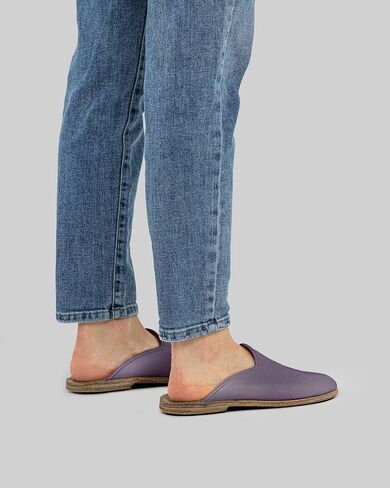 Pierre Loti Purple Color Artisan Handcrafted Genuine Leather Grounding Barefoot Slipper For Men Wide Toe Box Flexible Sole Lightweight Breathable Eco-Friendly Grounding Minimalist Shoes in Saudi Arabia