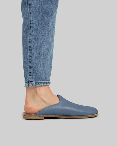 Pierre Loti Jean Blue Color Artisan Handcrafted Genuine Leather Grounding Barefoot Slipper For Men Wide Toe Box Flexible Sole Lightweight Breathable Eco-Friendly Grounding Minimalist Shoes in Saudi Arabia