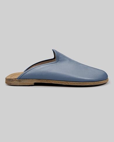 Pierre Loti Jean Blue Color Artisan Handcrafted Genuine Leather Grounding Barefoot Slipper For Men Wide Toe Box Flexible Sole Lightweight Breathable Eco-Friendly Grounding Minimalist Shoes in Saudi Arabia