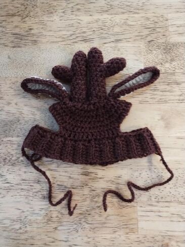 Crochet Reindeer Dog Hat with Braids for Christimas (M 14-16 inches) in Saudi Arabia