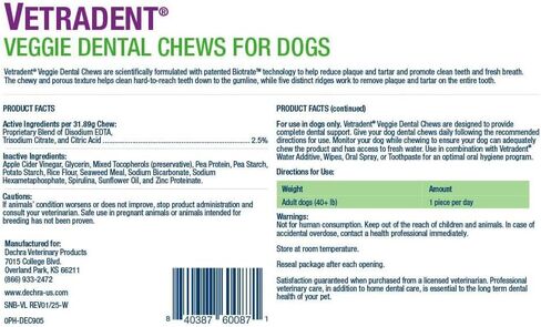 Vetradent® Veggie Dental Chews for Medium Dogs in Saudi Arabia