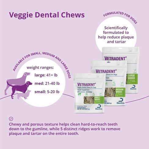 Vetradent® Veggie Dental Chews for Medium Dogs in Saudi Arabia