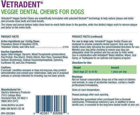 Vetradent® Veggie Dental Chews for Medium Dogs in Saudi Arabia
