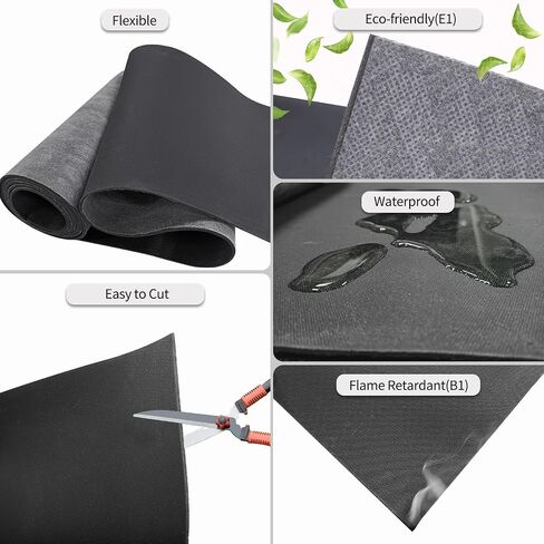 TroyStudio Mass Loaded Vinyl Sound Proof Barrier, 1.25 Ibs/sqft, 1 x 8 Feet MLV Insulation Sheet, Anti Vibration Deadening Soundproofing Material (1/8" thick, 1 x 8 feet) in Kuwait