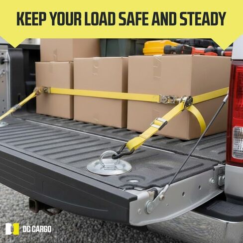 10 مرساة على شكل حرف D، حلقات على شكل حرف D مثبتة بمسمار دائري على البضائع من DC Cargo Mall، مرساة فولاذية قوية للشاحنة والمقطورة والسرير المسطح وسرير الالتقاط (10) in Kuwait