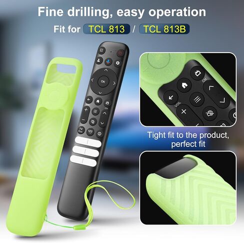 Only for TCL-Google-TV-Remote-Control Replacement,RC813 Compatible with TCL QM8/QM7/Q7/Q6/Q5/S5/S4/S3 4K UHD HDR LED QLED QD-Mini LED Full-HD Smart TVs(Pack of 2) in Saudi Arabia