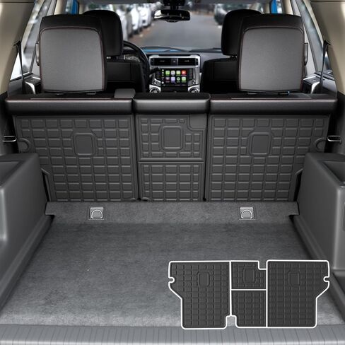 Rongtaod Back Seat Cover Protector Compatible with 2010-2024 Toyota 4Runner 5 Seats Trunk Mat Cargo Mat Cargo Liner 2023 Toyota 4 Runner Accessories (Backrest Mats,Fit without Sliding Tray) in Kuwait