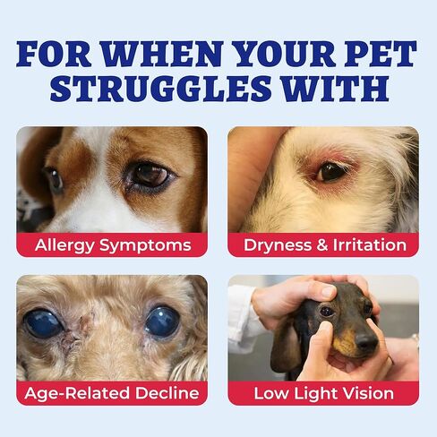 Wellix 260 Bites Vision Chews - Dog Tear Stain Remover & Eye Supplement with Cranberry Extract, Lutein, Taurine, Marshmallow Root, Vitamin for Puppy, Small Medium & Large Dogs in Kuwait