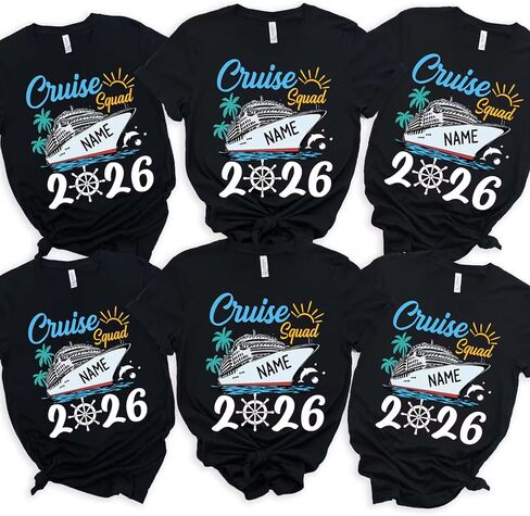 Custom Cruise Squad 2026 Shirt – Personalized Family Cruise Shirts – Matching Group Vacation Tees – Handmade Cruise Shirts for Men, Women, Kids – Cruise Squad Shirts 2026 in Saudi Arabia