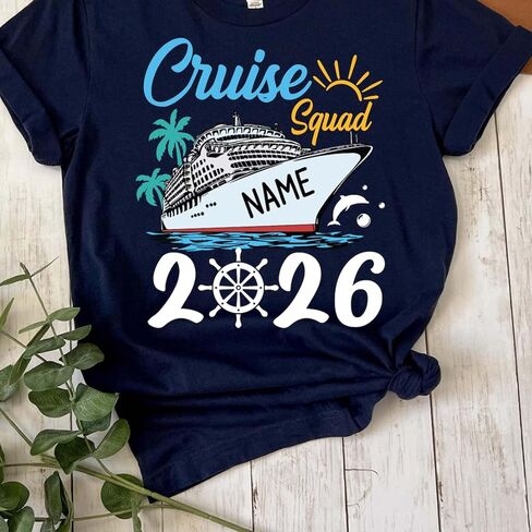 Custom Cruise Squad 2026 Shirt – Personalized Family Cruise Shirts – Matching Group Vacation Tees – Handmade Cruise Shirts for Men, Women, Kids – Cruise Squad Shirts 2026 in Saudi Arabia