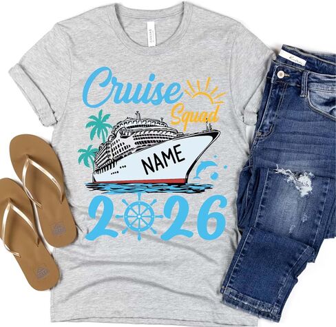 Custom Cruise Squad 2026 Shirt – Personalized Family Cruise Shirts – Matching Group Vacation Tees – Handmade Cruise Shirts for Men, Women, Kids – Cruise Squad Shirts 2026 in Saudi Arabia
