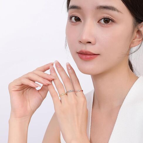 Meissa Knot Rings for Women 925 Sterling Silver Adjustable Rings Gold Plated Statement Ring Mother Daughter Knot Ring Friendship Rings in Saudi Arabia