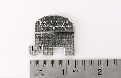 Republican Elephant Pin, GOP, President, Politics, Political, Lapel, Brooch, Pins, Hat, Suit, Pewter, Copper, Gold, Over 20 Political Designs Available, Made in the USA by Veteran. A1007Z in Saudi Arabia