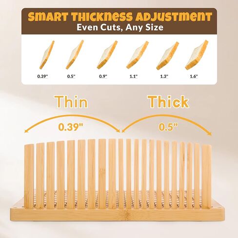 قطاعة خبز احترافية عريضة للغاية مقاس 12.8 بوصة للعجين المخمر والأرغفة الحرفية - تصميم مغناطيسي قابل للتوسيع، فتحة قطع قابلة للتعديل وقابلة للطي وخالية من الخدش - مثالية للاستخدام المنزلي في الخبز والمخبوزات in Kuwait