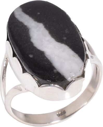 Natural Large White Buffalo Turquoise Gemstone Ring Handmade Ring 925 Sterling Silver Ring Stackable Ring Gift Ring For Women Turquoise Jewelry in Saudi Arabia