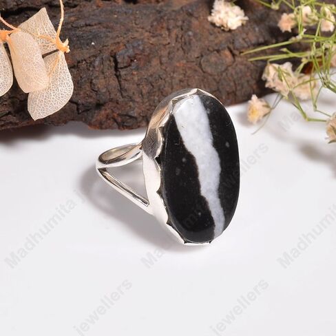Natural Large White Buffalo Turquoise Gemstone Ring Handmade Ring 925 Sterling Silver Ring Stackable Ring Gift Ring For Women Turquoise Jewelry in Saudi Arabia