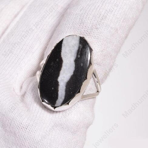Natural Large White Buffalo Turquoise Gemstone Ring Handmade Ring 925 Sterling Silver Ring Stackable Ring Gift Ring For Women Turquoise Jewelry in Saudi Arabia