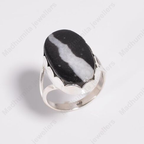Natural Large White Buffalo Turquoise Gemstone Ring Handmade Ring 925 Sterling Silver Ring Stackable Ring Gift Ring For Women Turquoise Jewelry in Saudi Arabia