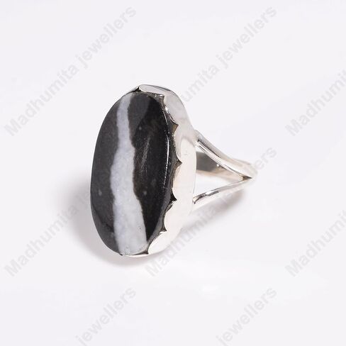 Natural Large White Buffalo Turquoise Gemstone Ring Handmade Ring 925 Sterling Silver Ring Stackable Ring Gift Ring For Women Turquoise Jewelry in Saudi Arabia