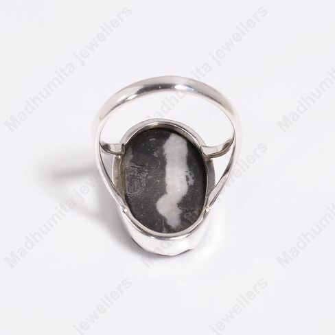 Natural Large White Buffalo Turquoise Gemstone Ring Handmade Ring 925 Sterling Silver Ring Stackable Ring Gift Ring For Women Turquoise Jewelry in Saudi Arabia