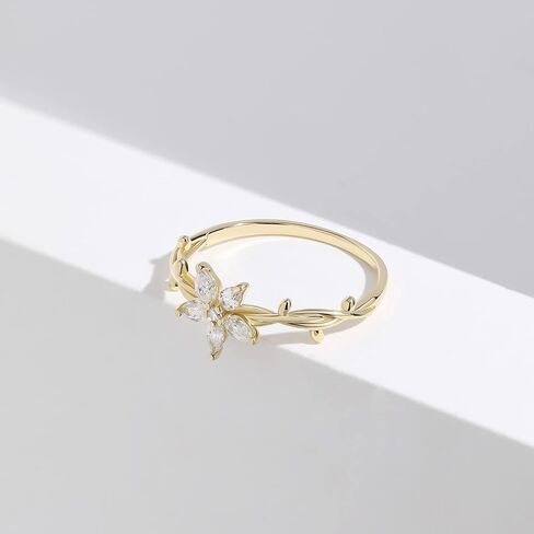 Meissa 925 Sterling Silver Handmade Friendship Rings for Girls Flower Vine Ring Dainty Stacking Ring Floral Ring in Saudi Arabia