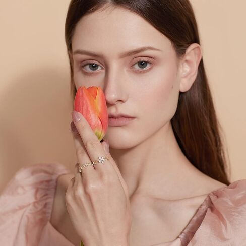 Meissa 925 Sterling Silver Handmade Friendship Rings for Girls Flower Vine Ring Dainty Stacking Ring Floral Ring in Saudi Arabia
