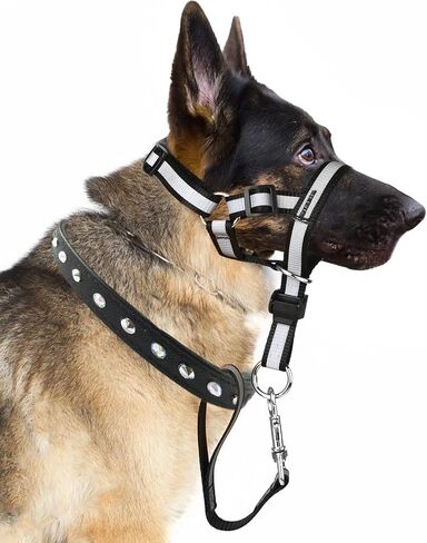 Dog No Pull Head Collar, Dog Over The Nose Leash Adjustable Head Halter Anti-Pull Muzzle Leash Nose Strap for Easy to Control When Walking (Size S) in Saudi Arabia