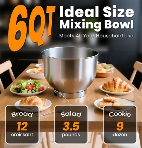 Stand Mixer 6QT Kitchen Mixer with LED Smart Touchscreen, 11-Speed Tilt-Head Mixer with Timer, 4 Preset Menus, Stainless Steel Bowl, Dough Hook, Whisk, Beater,Green in Kuwait