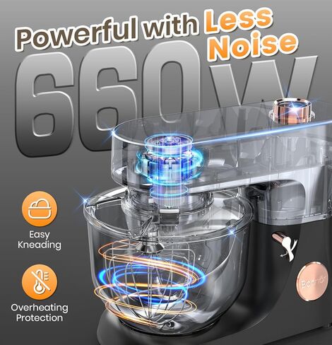 Stand Mixer 6QT Kitchen Mixer with LED Smart Touchscreen, 11-Speed Tilt-Head Mixer with Timer, 4 Preset Menus, Stainless Steel Bowl, Dough Hook, Whisk, Beater,Green in Kuwait