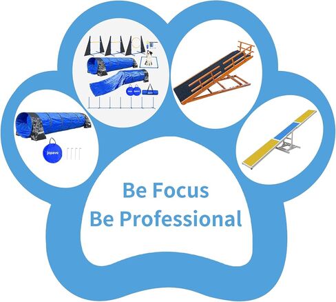 Dog Agility Seesaw - 118"x13"x21" Dog Agility Training Equipment for Backyard Obstacle Courses, Weather Resistant & 2-Level Height Adjustable in Kuwait