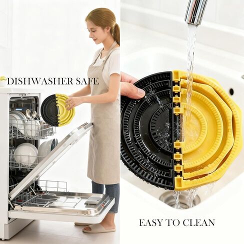 4-in-1 Tortilla Sealer, Adjustable Size for 4-6"-8-10" Crust, Detachable Shark Tooth Design, BPA-Free, Dishwasher Safe - Makes Sealed Quesadillas, Tacos, Burritos, Dumplings in Kuwait