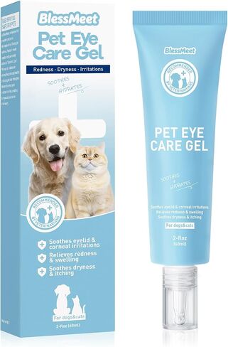 Dog Eye Gel, Dog Eye Drops Wash for Dogs and Cats,Vet-Recommended to Soothe Pet Eye Irritations,Eye Infections & Allergies. Relieve Dry Eyes and Pink Eyes, Pet Tear Stain Remover. 2 Ounces in Saudi Arabia