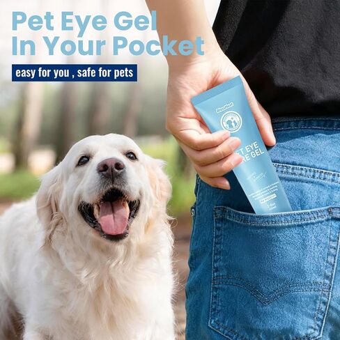 Dog Eye Gel, Dog Eye Drops Wash for Dogs and Cats,Vet-Recommended to Soothe Pet Eye Irritations,Eye Infections & Allergies. Relieve Dry Eyes and Pink Eyes, Pet Tear Stain Remover. 2 Ounces in Saudi Arabia