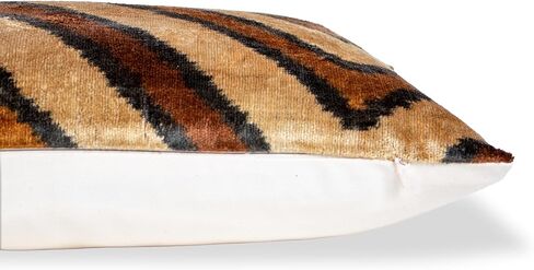 وسادة باللون البني الكريمي Ikat Chevron وسادة مخملية قطنية مقاس 12x20 لهجة أريكة مزخرفة قبلية in Saudi Arabia