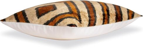 وسادة باللون البني الكريمي Ikat Chevron وسادة مخملية قطنية مقاس 12x20 لهجة أريكة مزخرفة قبلية in Saudi Arabia