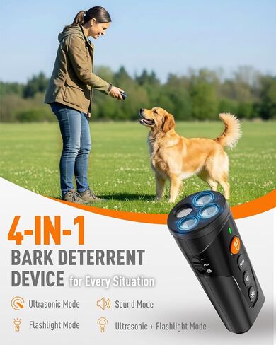 Dog Bark Deterrent Devices with 23FT Range – Ultrasonic Bark Control for Small Medium Large Dogs, Safe & Effective Portable Anti Barking Device for Women Indoor Outdoor Use in Saudi Arabia