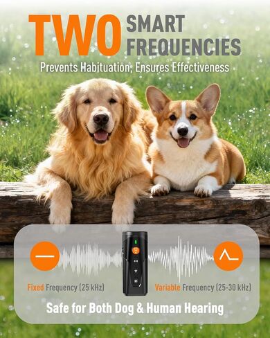 Dog Bark Deterrent Devices with 23FT Range – Ultrasonic Bark Control for Small Medium Large Dogs, Safe & Effective Portable Anti Barking Device for Women Indoor Outdoor Use in Saudi Arabia
