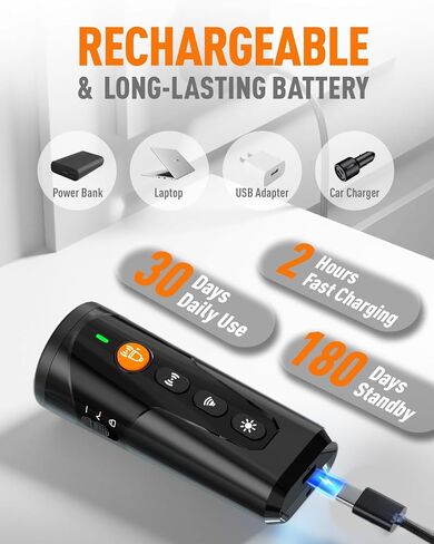 Dog Bark Deterrent Devices with 23FT Range – Ultrasonic Bark Control for Small Medium Large Dogs, Safe & Effective Portable Anti Barking Device for Women Indoor Outdoor Use in Saudi Arabia