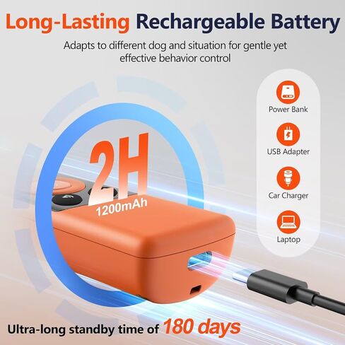 جهاز منع لحاء الكلاب بالموجات فوق الصوتية، جهاز تحكم مضاد للنباح مع شاشة LCD و3 أوضاع، أدوات تدريب الكلاب لإيقاف السلوكيات السيئة، مدرب آمن يصل إلى 35 قدمًا للاستخدام الداخلي والخارجي - 01 in Kuwait