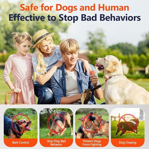 جهاز منع لحاء الكلاب بالموجات فوق الصوتية، جهاز تحكم مضاد للنباح مع شاشة LCD و3 أوضاع، أدوات تدريب الكلاب لإيقاف السلوكيات السيئة، مدرب آمن يصل إلى 35 قدمًا للاستخدام الداخلي والخارجي - 01 in Kuwait