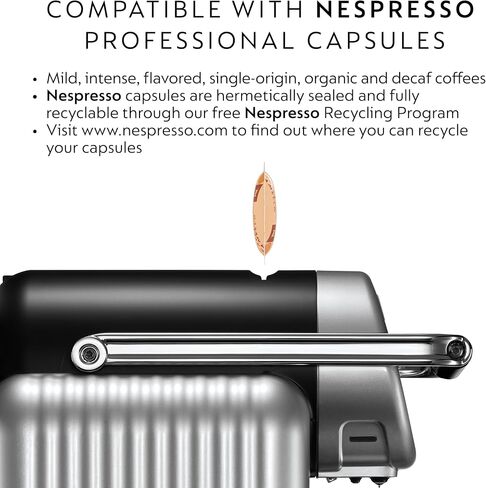 مجموعة Nespresso Professional Machine Starter للشركات، وآلة القهوة Zenius الاحترافية وصانع رغوة الحليب in Saudi Arabia