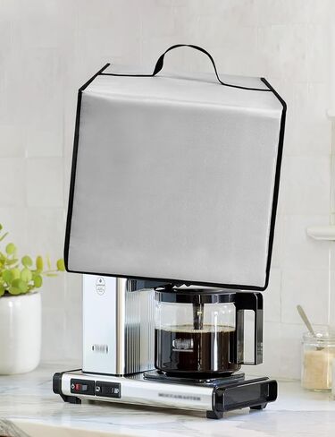غطاء ماكينة صنع القهوة لماكينة القهوة Technivorm Moccamaster 53930 KBGV سعة 10 أكواب بوزن 40 أونصة، غطاء حماية سميك مقاوم للماء من النايلون، أسود (أزرق) in Kuwait