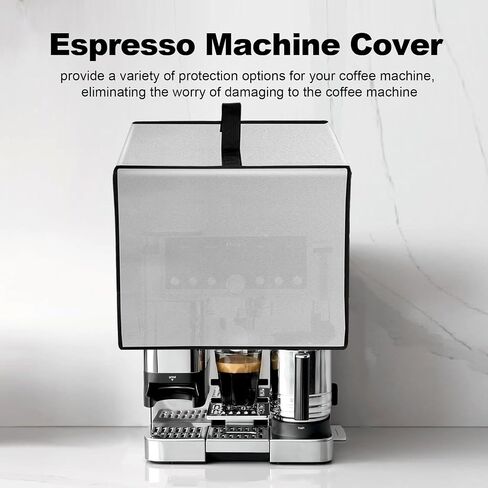 غطاء غبار ماكينة الإسبريسو لسلسلة Ninja Luxe Café Pro ES701/ES601CY/ES601GM ماكينة صنع القهوة بالتنقيط، غطاء ماكينة المقهى الفاخر، حافظة أغطية نايلون مقاومة للماء شديدة التحمل (فضي) in Kuwait